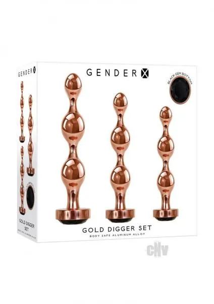 Gender X Gold Digger Set Rose GoldBlack Gender X Anal