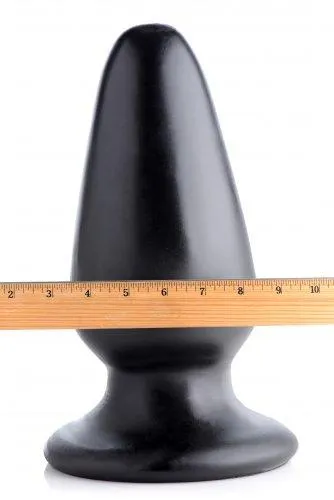 Gigantor Xxxl Tapered Butt Plug Black Master Cock Anal