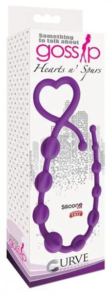 Gossip Hearts N Spurs Violet Purple Anal Beads Curve Novelties Anal