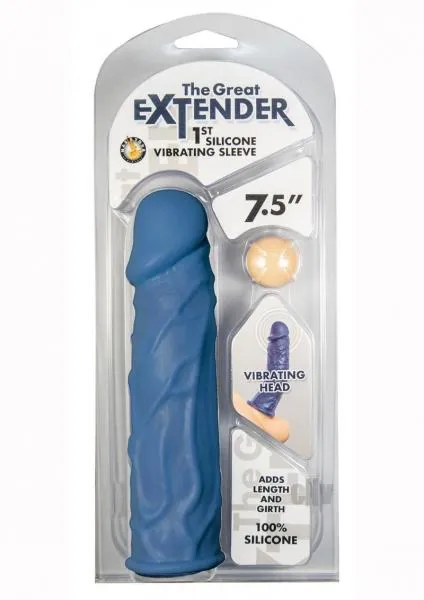 Great Extender Vibe Sleeve Blu 75 Nasstoys Male Sex Toys