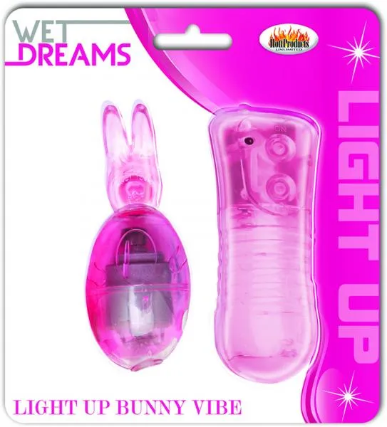 Hott Products Vibrators Light Up Pleasure Bunny Egg Pink Vibrator