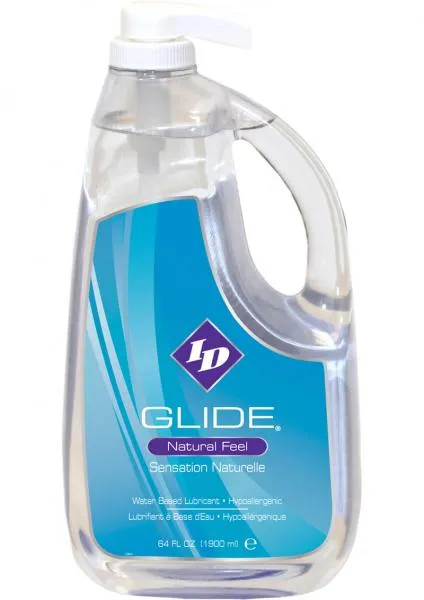 ID Lubricants Id Glide Natural Feel Water Based Lubricant Pump 64 Ounces Sexual Health Wellbeing