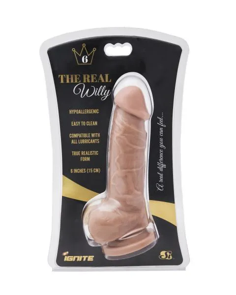 Ignite Dildos Real Willy 6 Inches Caramel Tan Dildo