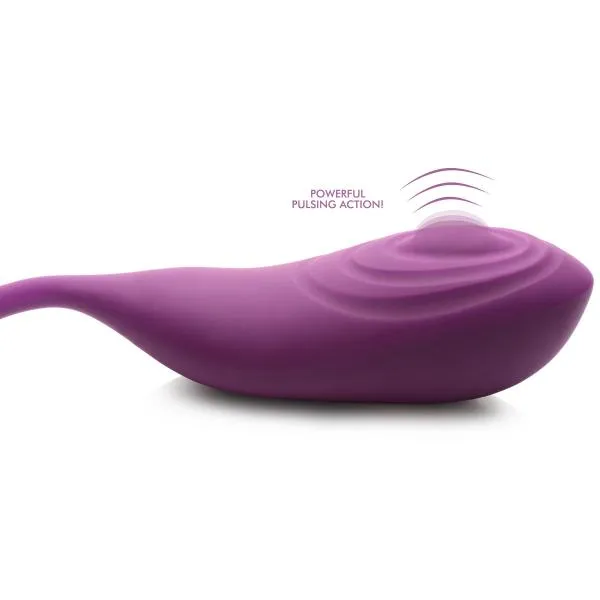 Inmi Female Sex Toys Slim Pulse 7x Pulsating Silicone Clit Stimulator And Vibrating Egg