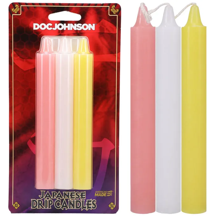 Japanese Drip Candles Light Light Coloured 3 Pack Doc Johnson Male Sex Toys