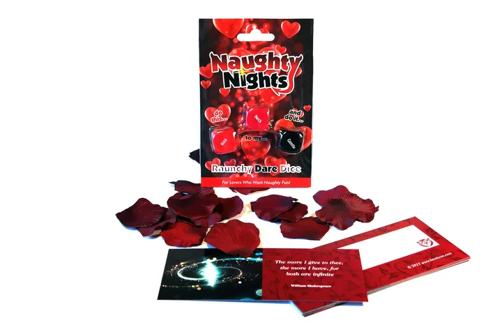 Lovers Survival Kit Bag with Romantic Cards Rose Petals Naughty Dice Game lovetwoo Couples