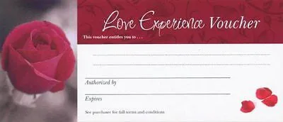 Lovetwoo Love Vouchers Blank Novelty Gift Cards for you to Complete Vibrators