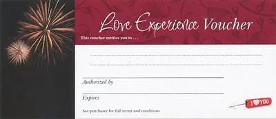 Lovetwoo Love Vouchers Blank Novelty Gift Cards for you to Complete Vibrators