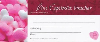 Lovetwoo Love Vouchers Blank Novelty Gift Cards for you to Complete Vibrators