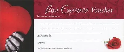 Lovetwoo Love Vouchers Blank Novelty Gift Cards for you to Complete Vibrators