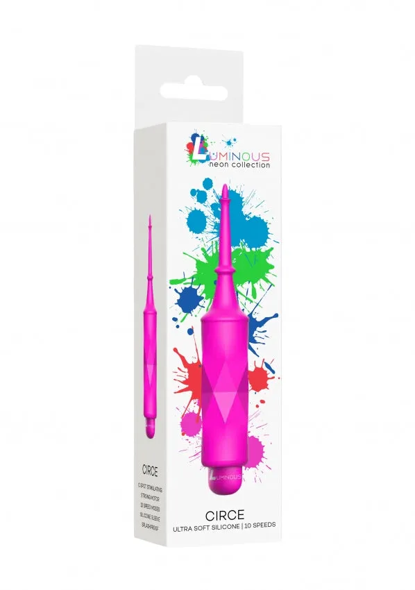 Luminous ABS Bullet With Silicone Sleeve 10Speeds Circe Fuchsia Shots Toys Female Sex Toys