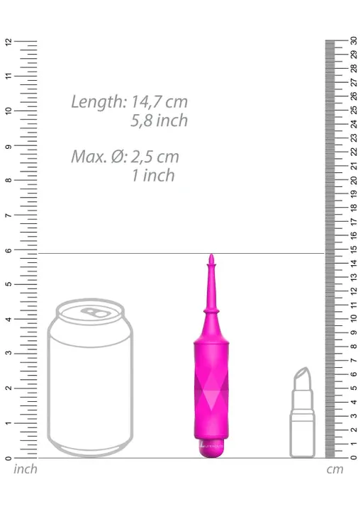 Luminous ABS Bullet With Silicone Sleeve 10Speeds Circe Fuchsia Shots Toys Female Sex Toys