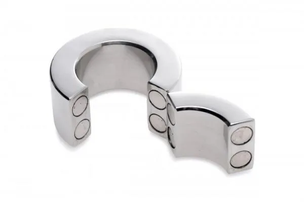 Magnetic Stainless Steel Ball Stretcher 30mm Master Series Male Sex Toys