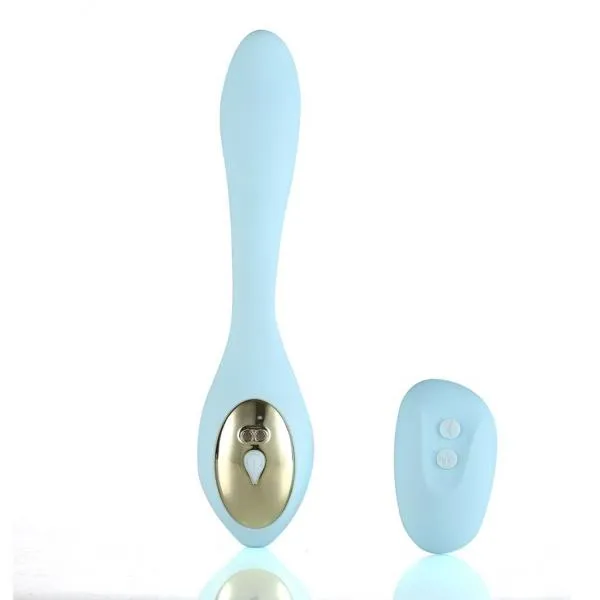 Maia Toys Female Sex Toys Harmonie Dual Vibrator Teal Silicone Rechargeable