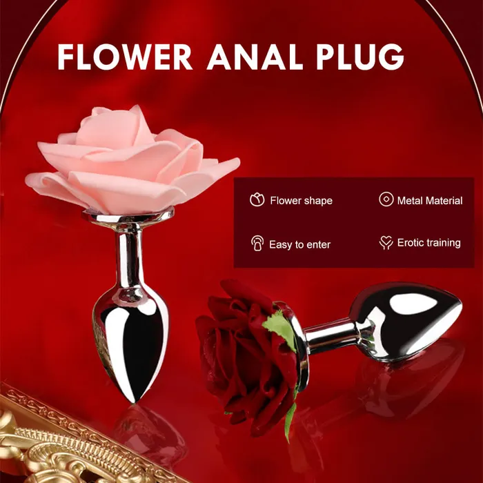 Male Masturbator Rose Anal Plug OOTYEMO Male Sex Toys