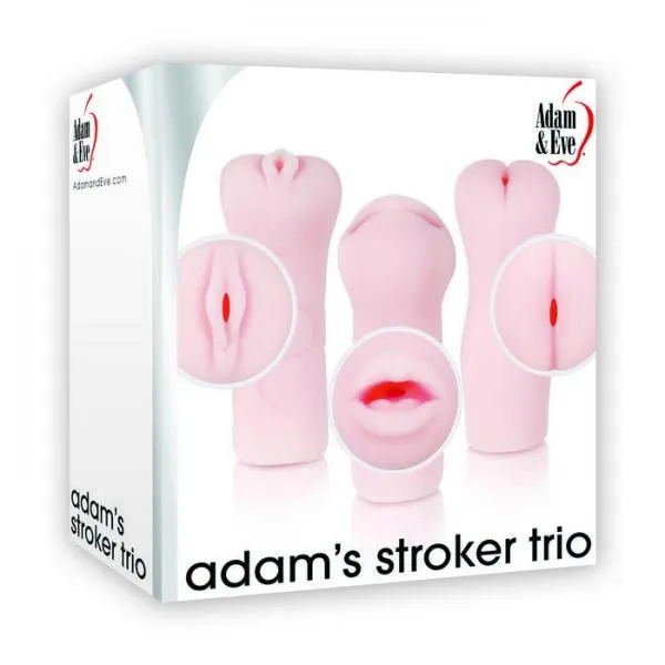 Male Sex Toys Adams Stroker Trio Beige Adam Eve