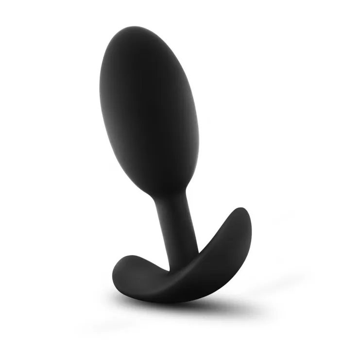 Male Sex Toys Blush Novelties Anal Adventures Platinum Silicone Vibra Slim Plug Medium