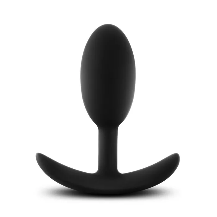 Male Sex Toys Blush Novelties Anal Adventures Platinum Silicone Vibra Slim Plug Medium