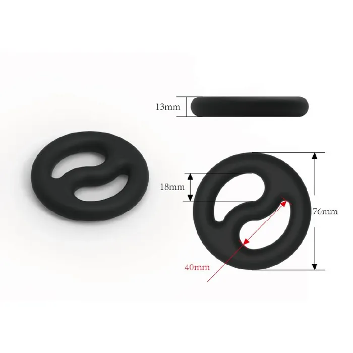 Male Sex Toys Brutus Brutus Yin Yang Silicone Cock and Ball Duo Ring