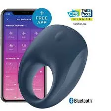 Male Sex Toys Connect App Cock Ring Strong One Blue Satisfyer