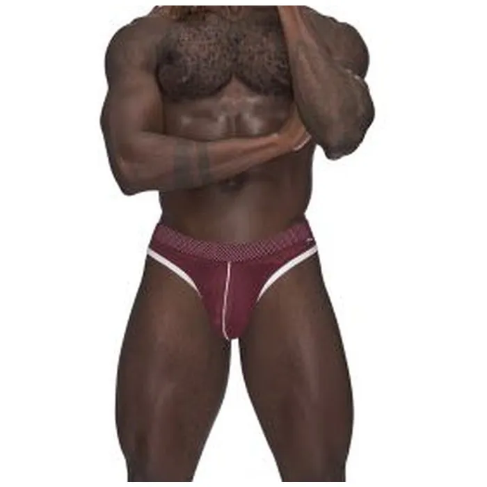 Male Sex Toys Male Power Male Power Sport Mesh Thong Burgundy