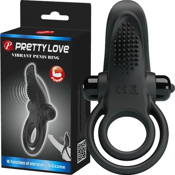 Male Sex Toys Pretty Love Vibrant Penis Ring Black