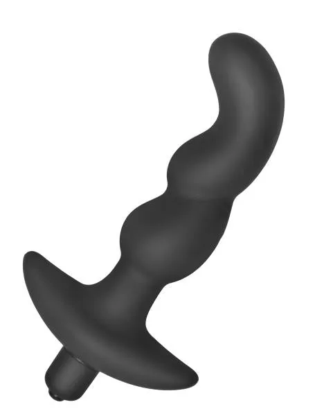 Master Series Anal Onyx Vibrating Silicone Anal Plug Black