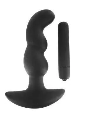 Master Series Anal Onyx Vibrating Silicone Anal Plug Black