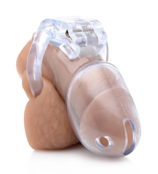 Master Series Male Sex Toys Clear Captor Chastity Cage Medium