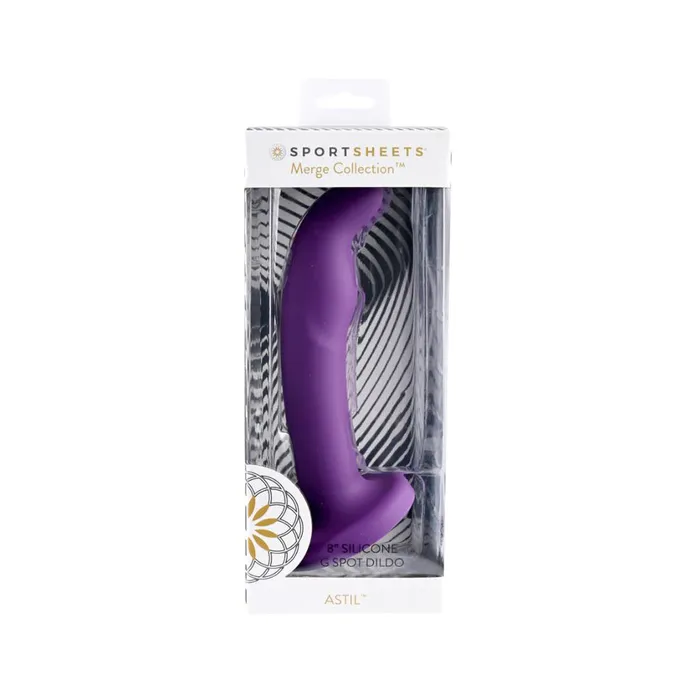 Merge Astil 8 Suction Cup Dildo Purple Sportsheets Dildos