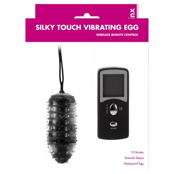 Minx Vibrators Silky Touch Vibe Wireless Egg Black Minx