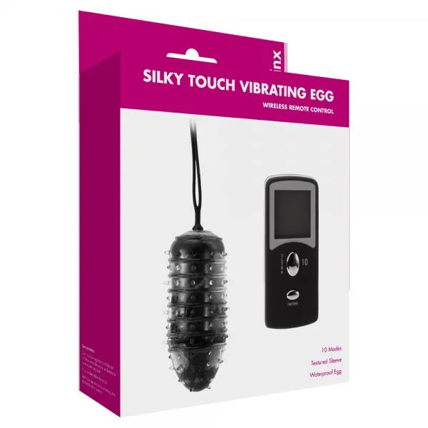 Minx Vibrators Silky Touch Vibe Wireless Egg Black Minx