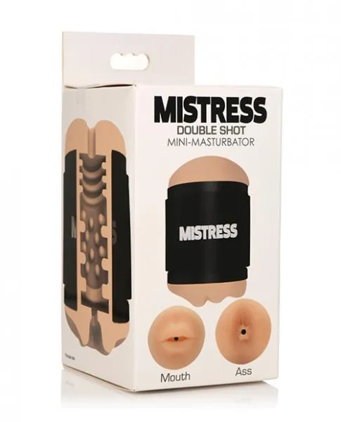 Mistress Male Sex Toys Curve Novelties Mistress Double Shot Mini Masturbator Ass Mouth Light