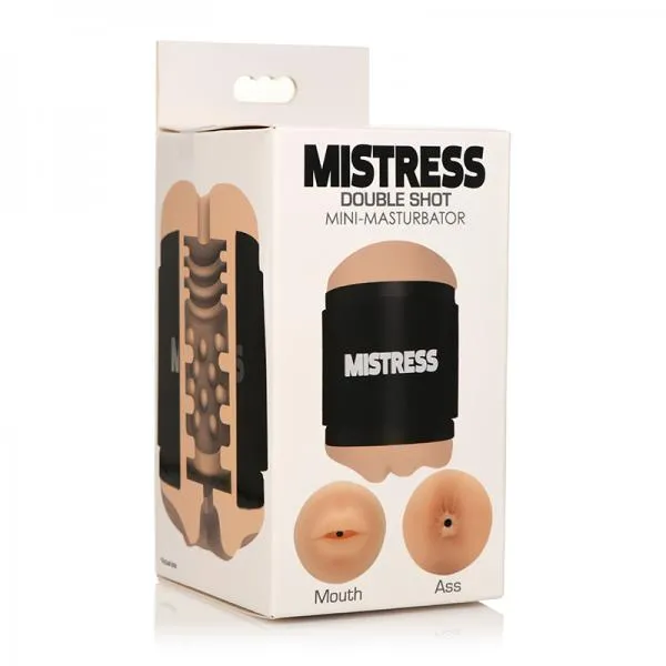 Mistress Male Sex Toys Curve Novelties Mistress Double Shot Mini Masturbator Ass Mouth Light