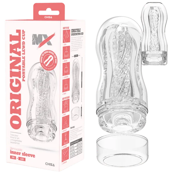 MX Original Portable Lewd Cup Clear Chisa Novelties Male Sex Toys