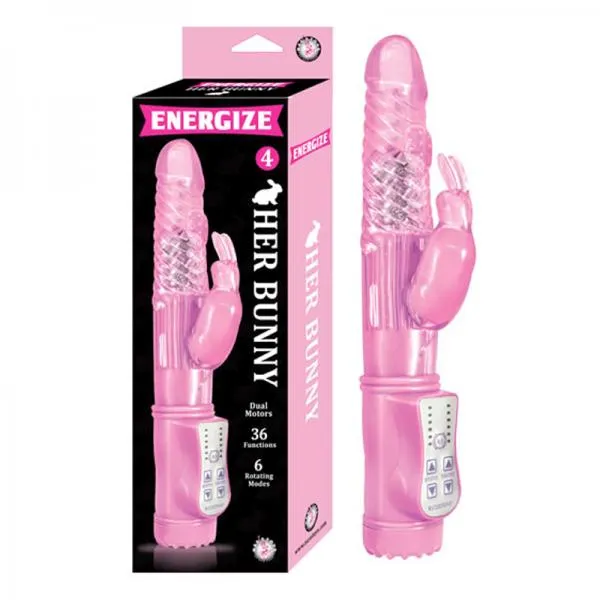 Nasstoys Vibrators Energize Her Bunny 4 Rabbit Vibrator Pink