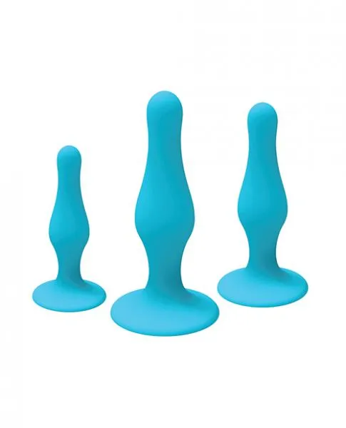 Nobu Anal Nobu Rainbow Silicone Plug Set Blue