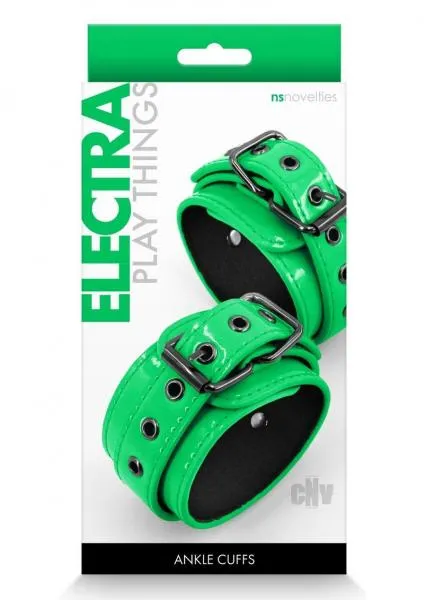 NS Novelties Couples Electra Play Things Ankle Cuffs Green