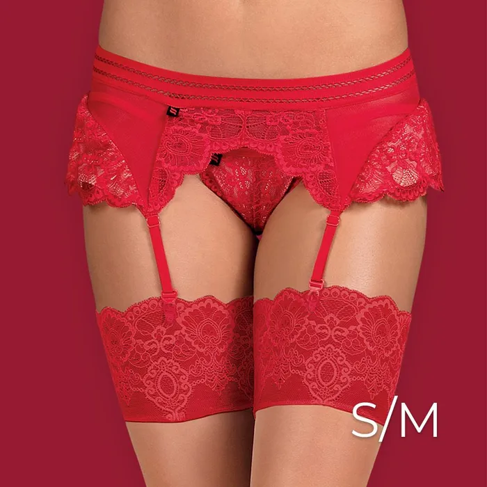 Obsessive 853GAR3 garter belt SM Red Lovetwoo Vibrators