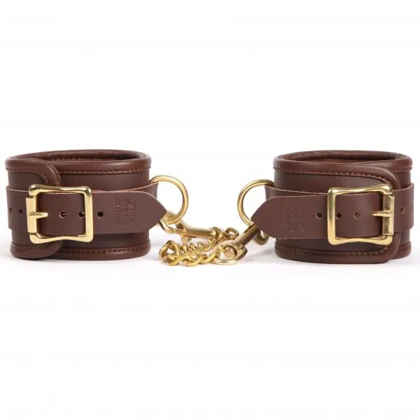 Official Fifty Shades of Grey Red Room Ankle Cuffs Brown Restraints