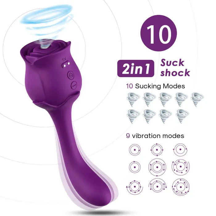 OOTYEMO Vibrators Rose Bouncer Sucks Teaser Vibrator