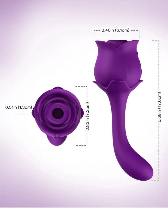 OOTYEMO Vibrators Rose Bouncer Sucks Teaser Vibrator