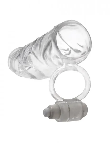 Pipedream Vibrating Super Sleeve Clear Male Sex Toys