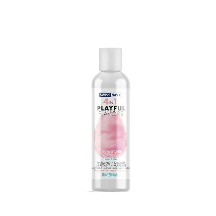 Playful Flavours 4 In 1 Cotton Candy Pleasure 1oz295ml Swiss Navy Female Sex Toys