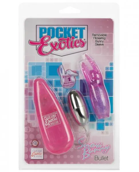 Pocket Exotics Vibrators Pocket Exotics Snow Bunny Bullet Pink Vibrator