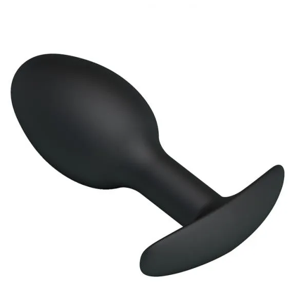 Pretty Love 334 Inches Silicone Anal Plug With Ball Black Pretty Love Male Sex Toys