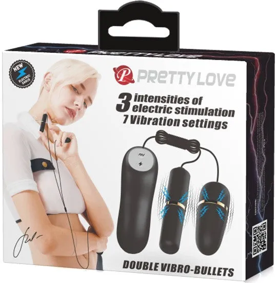 Pretty Love Anal Double Vibro Bullets Black