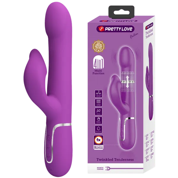 Pretty Love Female Sex Toys 4in1 MultiFunction Rolling Beads Rabbit Vibrator Falin Multiple Colours