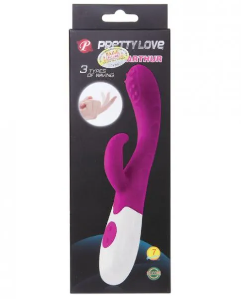 Pretty Love Pretty Love Arthur Waving Silicone Rabbit Vibrator Purple Vibrators