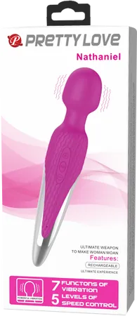 Pretty Love Vibrators Nathaniel Power Wand Purple